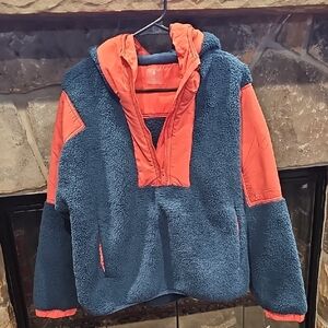 NWT Free People Hooded 3/4 Pullover XS